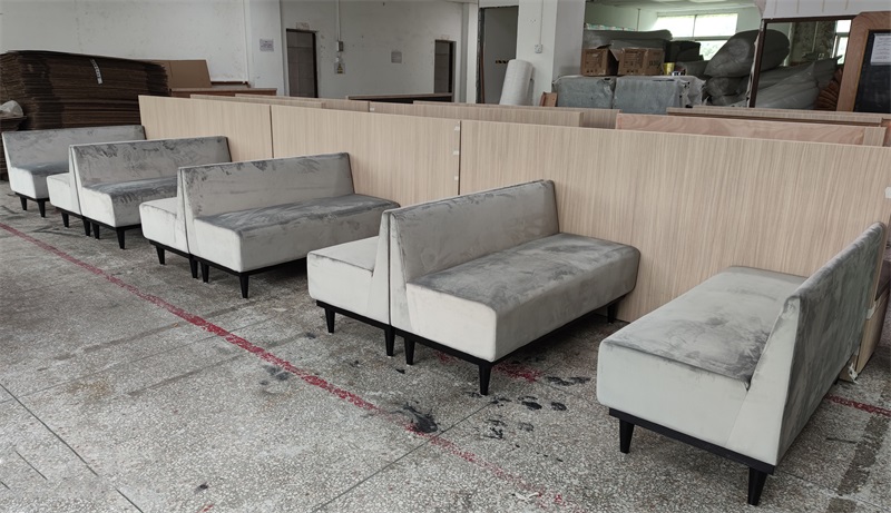 Grey Velvet Lounge Booth Seating – Comfort and Style Perfectly Combined