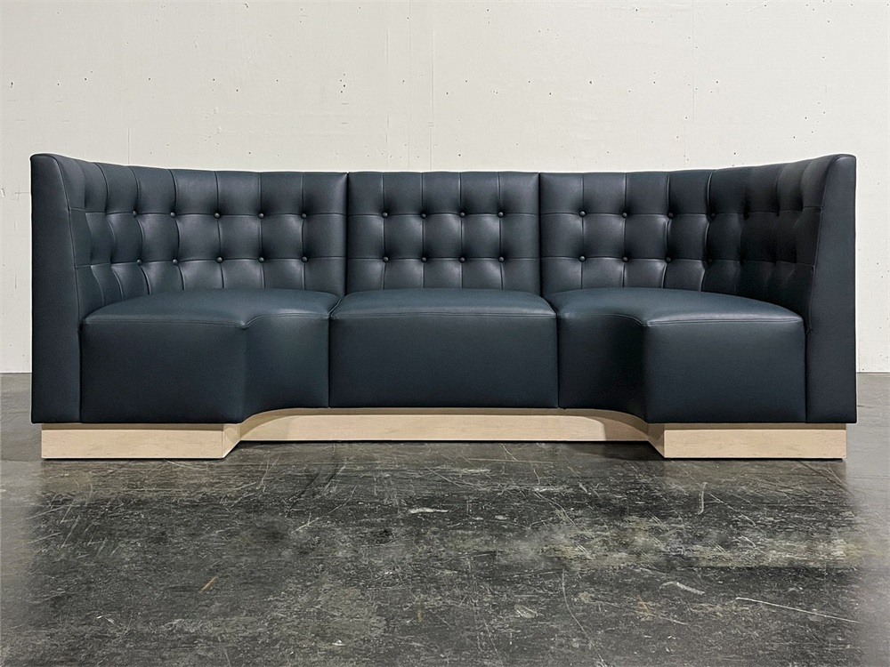 Leather restaurant booth