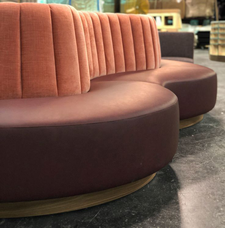 Bar curved sofa