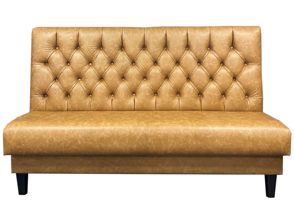 High Back Tufted Banquette Booth Seating for Hotels – Durable Vinyl Upholstery