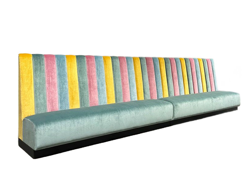 Custom velvet booth seating for restaurants