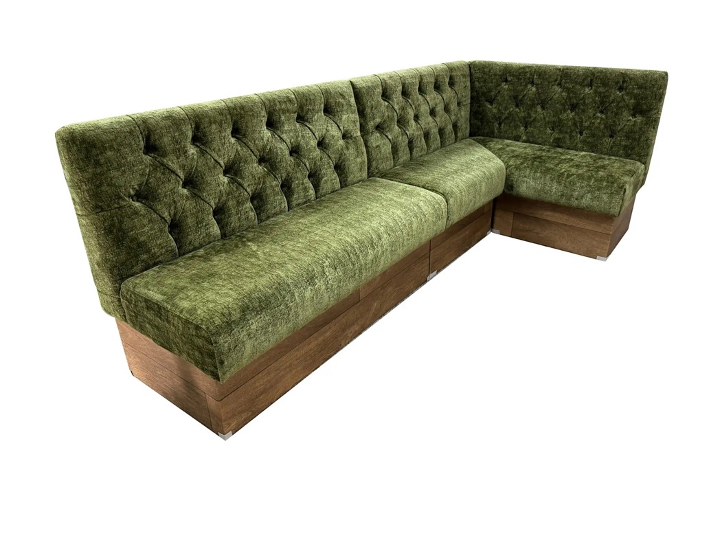 velvet booth seating  