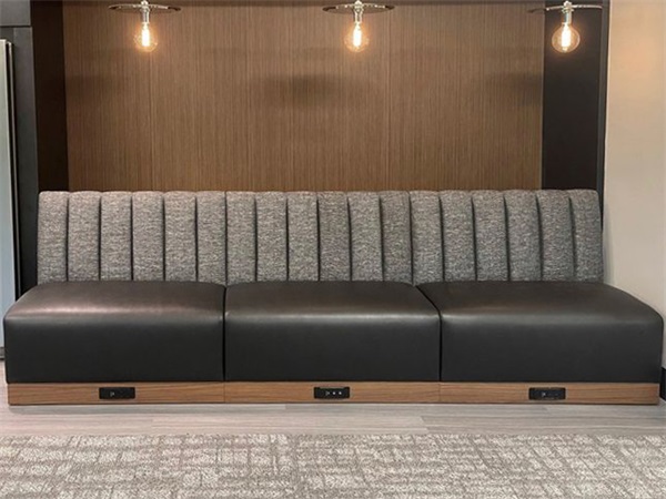 upholstered back bench