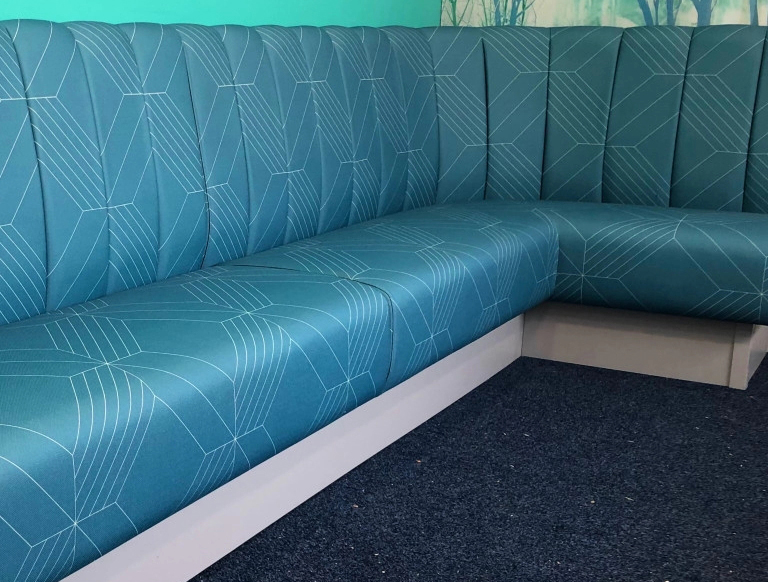 custom L shaped dining benches